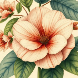 ai generated vintage botanical illustration of a blooming flower with intricate petal details soft color gradients and realistic textures inspired by 19th century scientific floral prints download 85